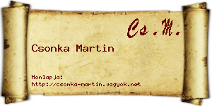 Csonka Martin névjegykártya